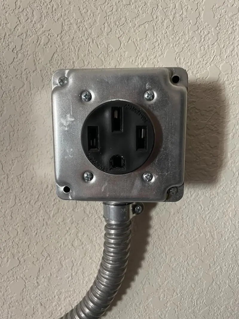 NEMA 14-50 outlet installed for Electrical Panel Upgrade in Crafton